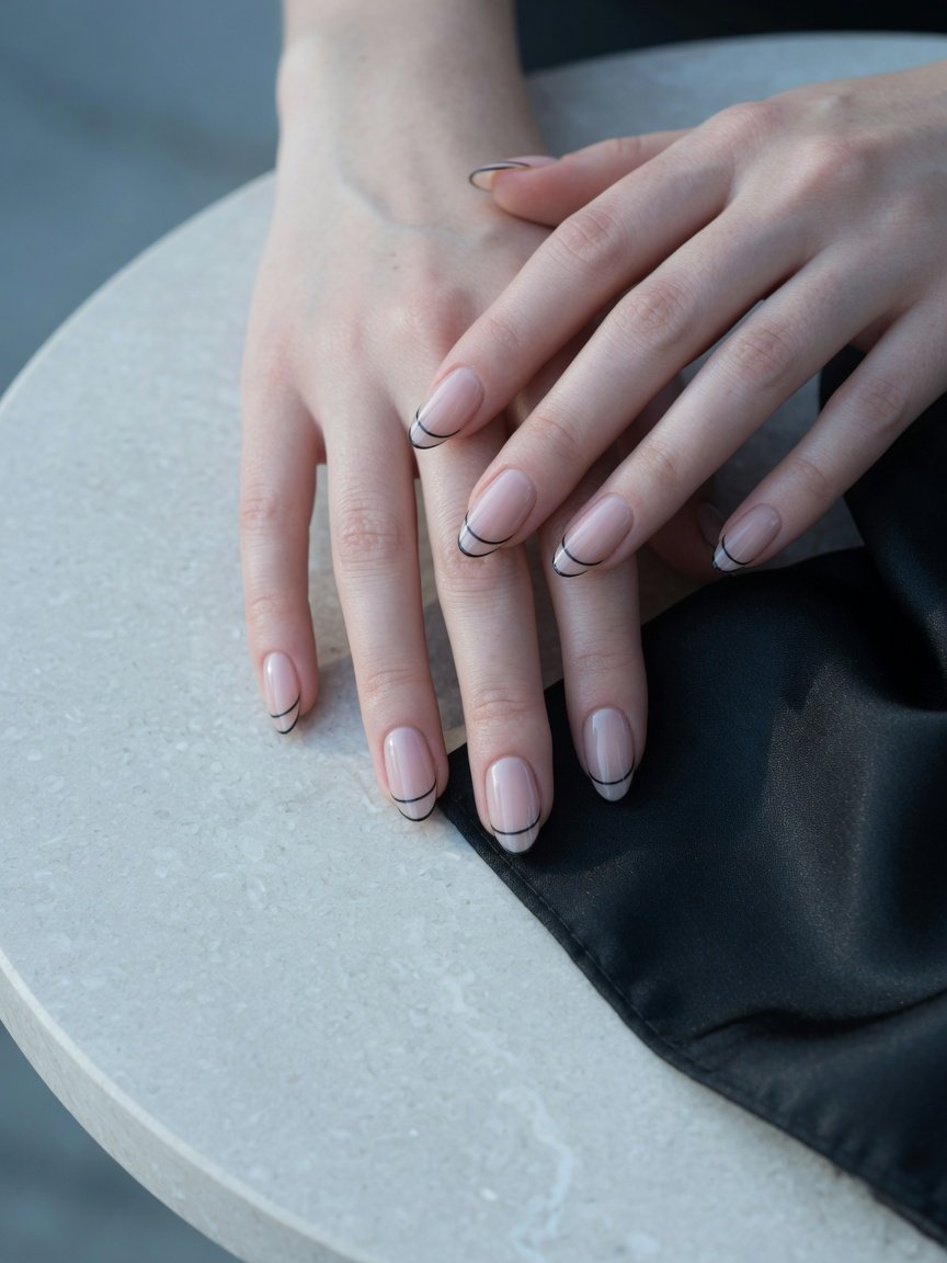 Cuticle oil being applied during natural nail care