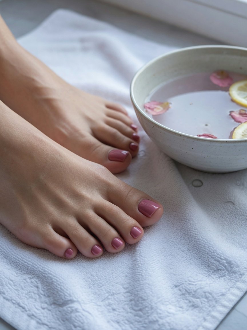 Detailed pedicure care at PS Nails and Spa